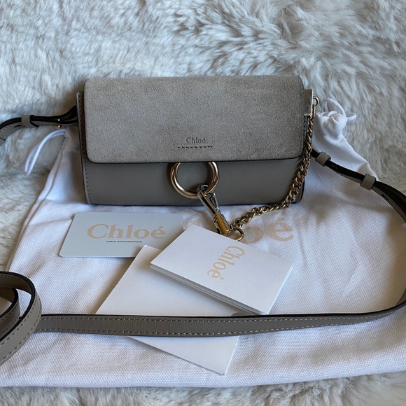 Chloe mini Faye in grey leather